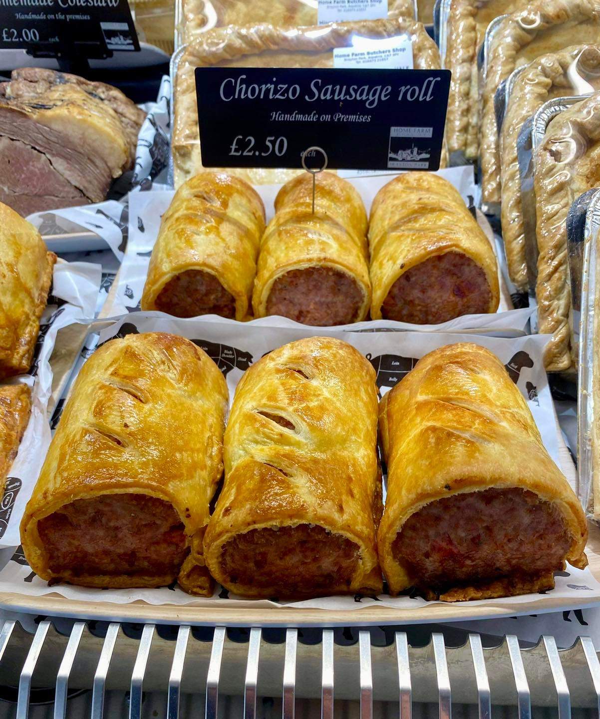 Chorizo Sausage Roll (4 Pack) Home Farm Butchers