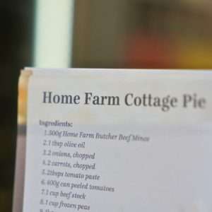 Cottage Pie Recipe Card